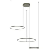 Euluna Hanglamp CIRCOLO, groen, Woon-/ Eetkamer, Aluminium, Modern