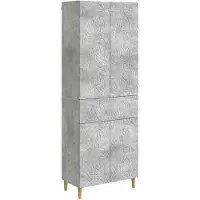 vidaXL Kast Set 2 st Betongrijs Bewerkt hout