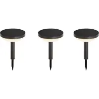 QAZQA Set van 3 Zwarte Prikspots Incl. LED Solar IP44 - Dottie