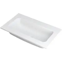 Ink Faktor Wastafel Polystone Centraal Zonder Kraangat - 800x450x15 mm - Mat Wit