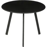 Mica Decorations Seatle Bijzettafel voor Buiten - Salontafel Rond - Plantentafel en Koffietafel - H30 x Ø38 cm - Metaal - Zwart
