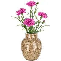 Mica Decorations Kunstbloem Anjer Floristic - 3x - H71 cm - roze - kunststof - stelen kunstbloemen - boeket - rozen bloemetjes