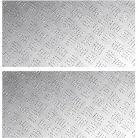 vidaXL Trapmatten 2 st 60 x 30 cm Zilver Aluminium Rechthoekig