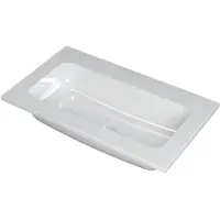 Ink Faktor Wastafel Polystone Centraal Zonder Kraangat - 800x450x15 mm - Glans Wit