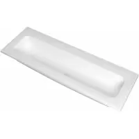 Ink Reflekt Wastafel Polystone Centraal Zonder Kraangat - 1200x400x15 mm - Mat Wit