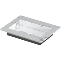 Ink Post Wastafel Keramische Slab Envelop Bak Zonder Kraangat - 600x450x10 mm - Statuario Glans