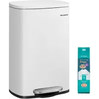 Songmics - Prullenbak - Pedaalemmer - Vuilnisemmer Pedaalemmer - 50L - Softclose Deksel - Luchtdicht Voor Keuken