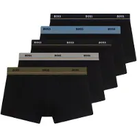 BOSS Boxershorts 'Essential' saffier / grijs / olijfgroen / zwart