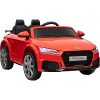 HOMCOM HOMdotCOM Kindervoertuig afstandsbediening elektrische auto MP3 3-6 jaar PP rood