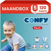 Confy 5x Premium Luierbroekjes Maat 5 Junior 11-18kg 24 Stuks