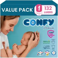 Confy 3x Premium Luiers Maat 1 Newborn 2-5kg 44 stuks