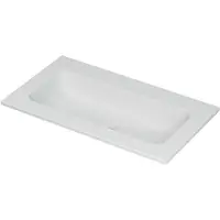 Ink Aspekt Wastafel Porselein Centraal Zonder Kraangat - 800x450x15 mm - Mat Wit