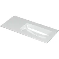 Ink Aspekt Wastafel Porselein Rechts Zonder Kraangat - 1000x450x15 mm - Glans Wit
