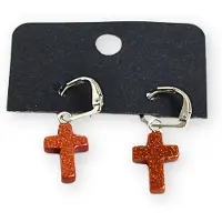 Ruben Robijn Goldfluss (synth) kruis oorbellen - fashion jewelry