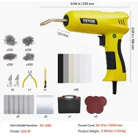 Lilac & Lily Laspistool 220W – Kunststof - 800 Nietjes - Professionele reparatieset - Onderdelen & Accessoires - Tot 450°C - Geel