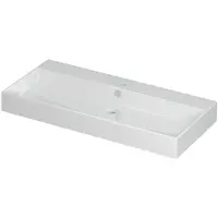 Ink Unlimited Wastafel Porselein met 1 Kraangat - 1000x450x110 mm - Glans Wit