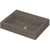 Ink Momento Wastafel Quartz Zonder Kraangat - 600x450x90 mm - Quartz Beton