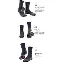 Falke TK1 anti-blaar dik wol functioneel materiaal wandelsokken dames zwart - maat 39-40