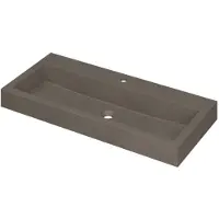 Ink Momento Wastafel Quartz met 1 Kraangat - 1000x450x90 mm - Quartz Beton