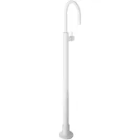 Hotbath Cobber - Wastafelmengkraan - zonder Waste - Laag - Wit - Staande Kraan - Messing