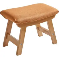 Unyqoos Houten Multifunctionele Voetenbank met Afneembare Bekleding en Antislipmat voor Alle Kamers