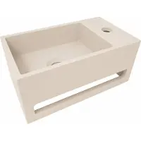 Wiesbaden Fontein Julia Rechts Rechthoekig 35x20x16cm Solid Surface Beige