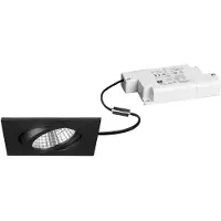 Brumberg LED inbouwspot Damita-S, RC-dimbaar, matzwart, IP65 dimbaar, zwart, Badkamer, Aluminium
