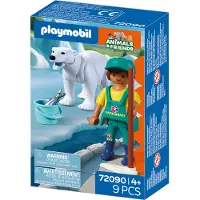 Playmobil Animals & Friends 72090 dierentuin ijsbeer en dierenverzorger |