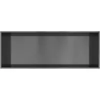 Hotbath &More Inbouwnis - 30 x 80 x 10 cm - Geborsteld Gunmetal PVD