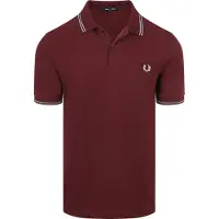Fred perry Polo Twin Tipped 3600 Rood 08B | Bordeaux | Maat M
