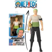 Bandai - Anime Heroes - One Piece - Anime Heroes Mega 30 cm Zoro Figuur - Grote Gearticuleerde Figuur - Roronoa Zoro Manga Figuur - One Piece Officiële licentie - Speelgoed voor kinderen 4+ - 38332