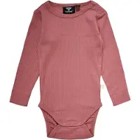 Hummel Romper l/s - Rib - hmlRene - Dusty Rose - - 68 - Rompers Lange Mouw