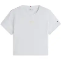 Tommy Hilfiger T-shirt wit Meisjes Katoen Ronde hals Effen - maat 140