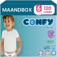 Confy 5x Premium Luiers Maat 6 Xl 15+kg 24 Stuks
