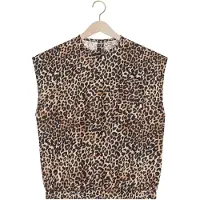 Tumble 'n dry T-shirt met panterprint bruin Meisjes Katoen Ronde hals Dierenprint - maat 110
