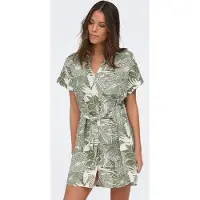 ONLY Blousejurk 'ONLJAKIRI' olijfgroen / offwhite
