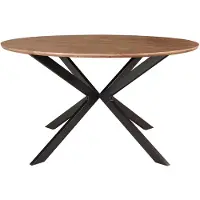 Lizzely Garden & Living Eettafel rond Ronsi bruin 140cm ronde tafel