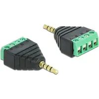 DeLOCK Jack naar schroefaansluiting 3,5 mm stereo 4-polig - klemmenblok