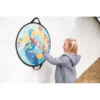 Scratch gooispel pauw junior 60 cm polyester blauw 4 delig