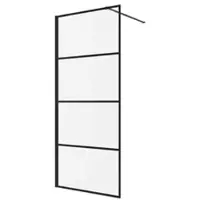 Badplaats Douchewand essos 60 x 200 cm zwart – inloopdouche 8 mm