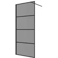Badplaats Douchewand essos 80 x 200 cm zwart – inloopdouche 8 mm