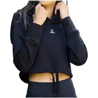 Pure Cropped Hoodie . - Zwart - L/XL