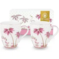 Pip studio Mok Jolie Dots Gold Pink 350ml (Set van 2)