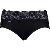Sloggi Romance Dames Midi slip met kant - Zwart - Maat 38