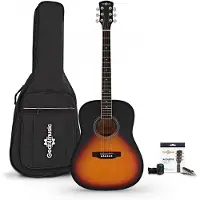 Gear4Music Dreadnought Akoestische Gitaar & Accessoireset van , Sunburst