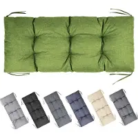 Garronda Bankkussen 120x50 cm – 10 cm dik – Waterafstotend & UV-bestendig – met Banden – Groen GD-AM-Bono