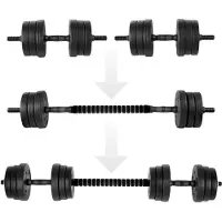 Spokey PONDUS 20 Verstelbare Dumbbells - 2x10 kg - Cementgewichten - Anti-slip foam - Connector - 94 cm