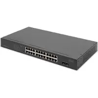 Digitus DN-95348-2 DN-95348-2 19 netwerk switch 24 + 2 poorten 10 / 100 / 1000 MBit/s PoE-functie