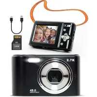 Pora&co Digtale compact camera zwart