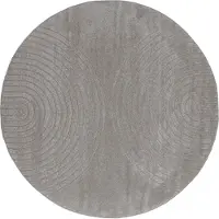 vidaXL Vloerkleden Rond GALATI Grijs Ø 120 CM Polyester